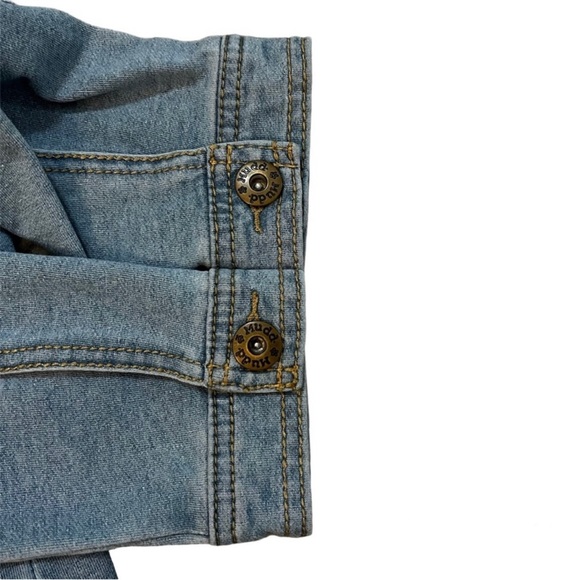 SOLD- Mudd Denim Jean Jacket Blue Long Sleeve Girls Size 14 - Picture 6 of 7